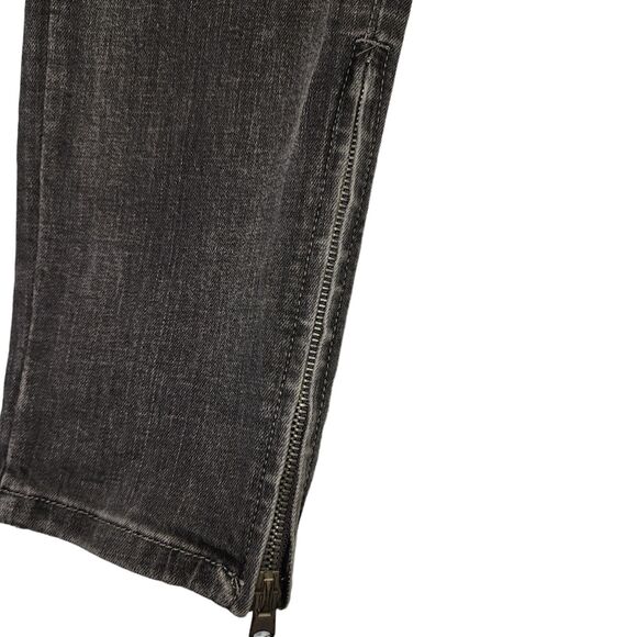 MNML Mens Jeans Zippered leg opening Size 38 x 34 Whiskered Y2K 90s Gray - Picture 9 of 14